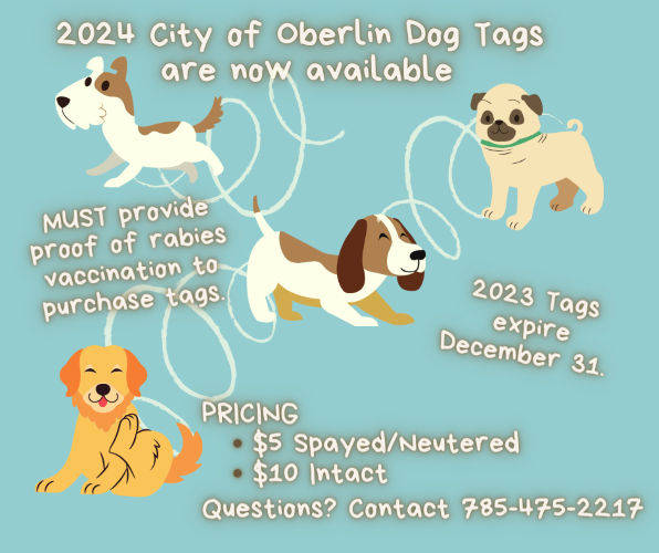 2024 Dog Tags Are Available City Of Oberlin Kansas   2024 Dog Tags 500 